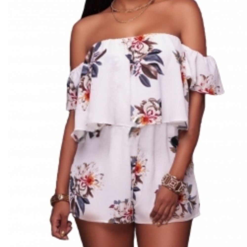 Floral print romper